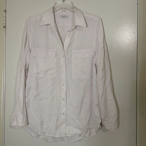 ARITZIA babaton light pink button down utility blouse top size Small - Picture 1 of 5